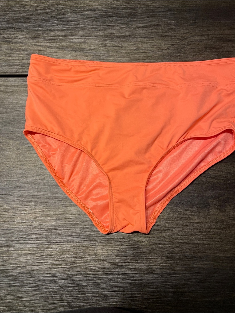 Lands' End Orange High-Waist Bikini Bottoms